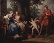 Angelica Kauffmann Venus convinces Helen to go with Paris painting